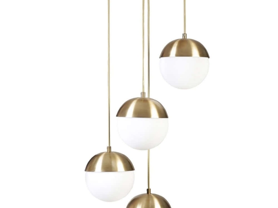 Φωτιστικό Οροφής Kure 941RTN1223 Φ30x70cm 4xE27 40W Gold-White Opviq