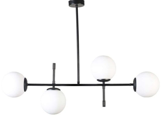 Φωτιστικό Οροφής - Ράγα Favori 941RTN1233 90x15x65cm 4xE27 40W Black-White Opviq