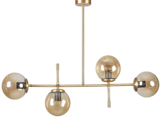 Φωτιστικό Οροφής - Ράγα Favori 941RTN1234 90x15x65cm 4xE27 40W Gold Opviq