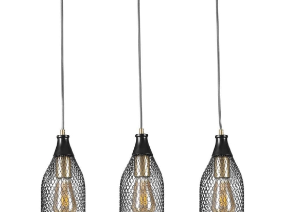 Φωτιστικό Οροφής - Ράγα Rio 941RTN1245 55x12x70cm 3xE27 40W Black Opviq
