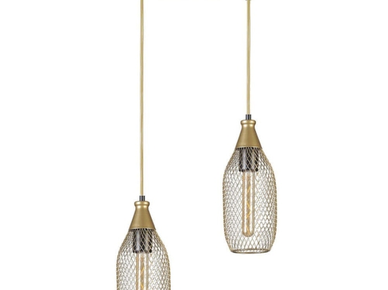Φωτιστικό Οροφής Rio 941RTN1248 Φ25x70cm 2xE27 40W Gold Opviq