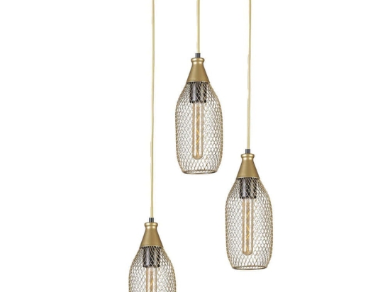 Φωτιστικό Οροφής Rio 941RTN1249 Φ30x70cm 3xE27 40W Gold Opviq