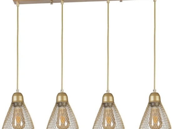 Φωτιστικό Οροφής - Ράγα Armut 941RTN1264 65x15x70cm 4xE27 40W Gold Opviq