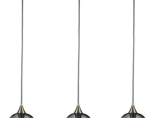 Φωτιστικό Οροφής - Ράγα Nasa 941RTN1275 55x21x70cm 3xE27 40W Black Opviq