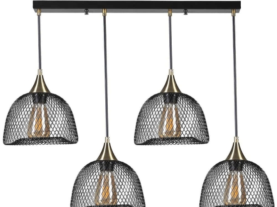 Φωτιστικό Οροφής - Ράγα Nasa 941RTN1276 65x21x70cm 4xE27 40W Black Opviq
