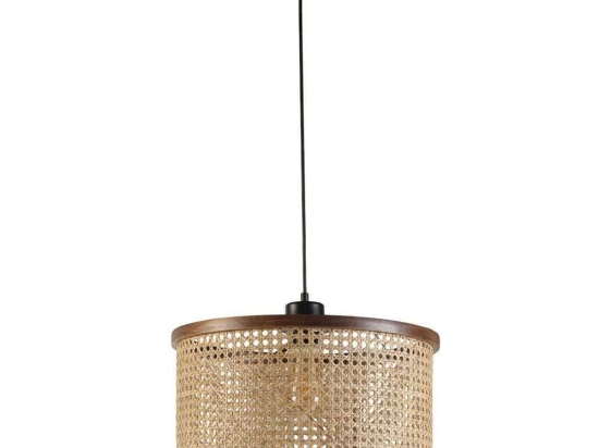 Φωτιστικό Οροφής Gizem 941RTN1455 Φ40x70cm 1xE27 40W Walnut-Natural Opviq