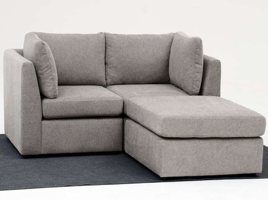 Καναπές Γωνιακός Mottona Mini 825BLC2879 180x180x84cm Light Grey
