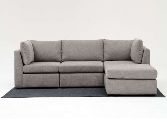 Καναπές Γωνιακός Mottona 825BLC2880 270x180x84cm Light Grey