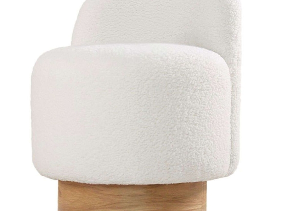 Σκαμπό Monre Teddy 209FLF1392 Φ47x66cm White