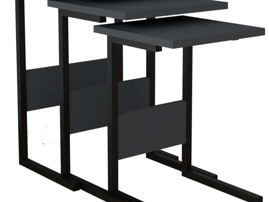 Ζιγκόν Sali (Σετ 3Τμχ) 835PUQ6244 40x40x55/36x36x50/32x32x45cm Black-Anthracite