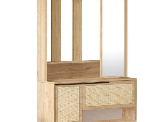 Έπιπλο Εισόδου 956LCS3482 102,2x35,5x178,2cm Walnut-Oak Μοριοσανίδα, Μέταλλο