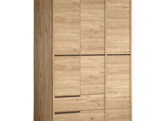 Ντουλάπα Τρίφυλλη On 956LCS3493 112,2x55x195,6cm Oak Τρίφυλλη