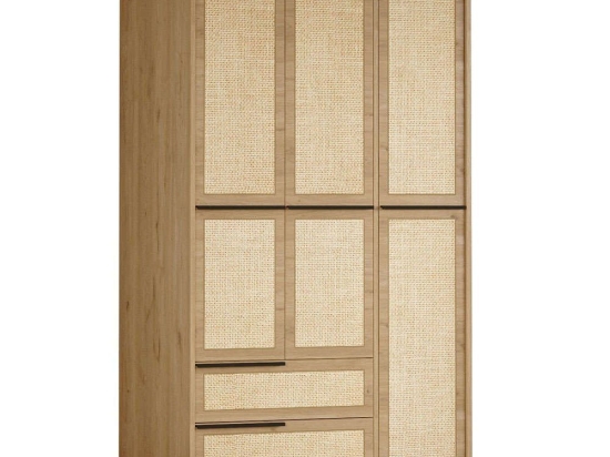Ντουλάπα Τρίφυλλη On 956LCS3494 112,2x55x195,6cm Oak Τρίφυλλη