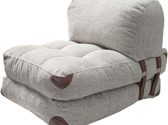 Πουφ Πολυθρόνα Αναδιπλούμενη Fold Teddy 383EVN1103 60x80x70cm Grey
