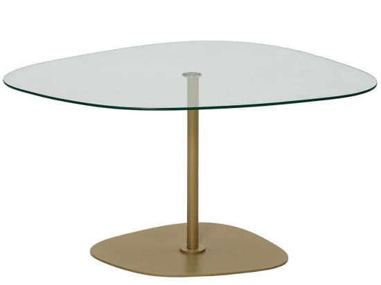 Τραπέζι Σαλονιού Soho 552NOS2380 85x67x40cm Clear-Gold
