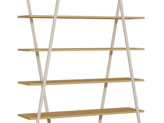 Βιβλιοθήκη Dobra 835PUQ6273 120x35,6x150cm Oak-White