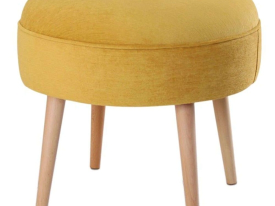 Σκαμπό Romley 209FLF1405 Φ52x44cm Yellow