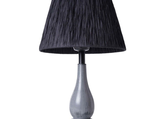 Φωτιστικό Επιτραπέζιο 687HMY2226 Φ24x47cm E27 40W Grey-Black Opviq