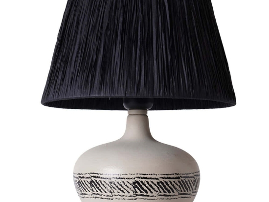 Φωτιστικό Επιτραπέζιο 687HMY2283 30x40cm E27 40W Cream-Black Opviq