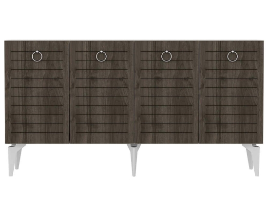 Μπουφές Arona 475OLV2675 150x40x79cm Walnut Μοριοσανίδα, Μελαμίνη