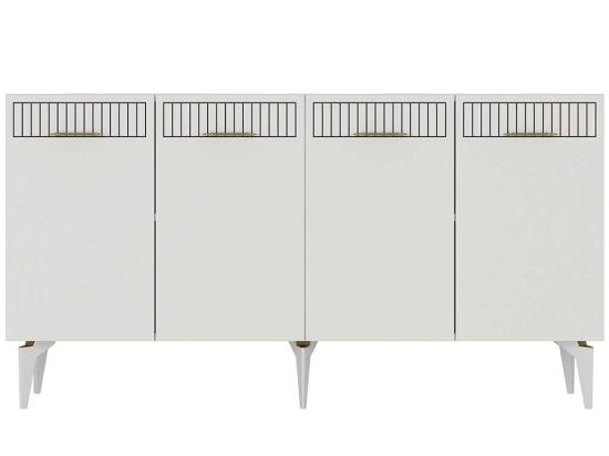 Μπουφές Alvin 475OLV2693 150x40x80cm White Μοριοσανίδα, Μελαμίνη
