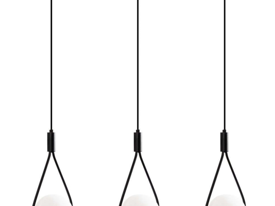 Φωτιστικό Οροφής - Ράγα 795LMG1109 70x15x146cm 3xE27 40W Black-White Opviq