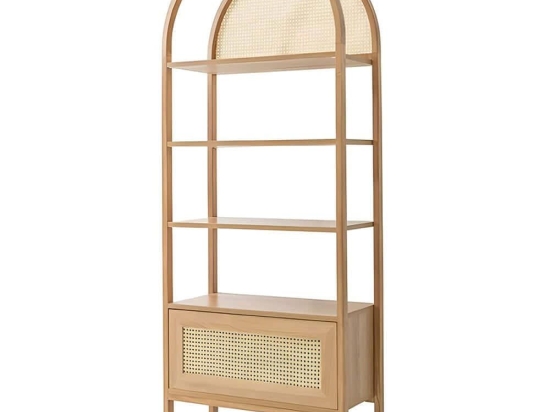 Βιβλιοθήκη Nala 141HWR1129 75x40x182,5cm Natural