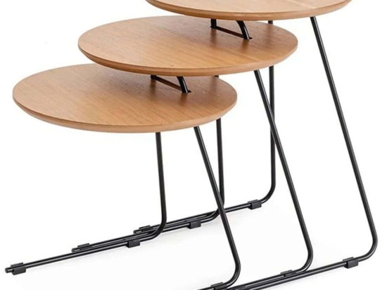 Ζιγκόν Metis (Σετ 3Τμχ) 141HWR1136 45x45x59/49/40cm Natural-Black