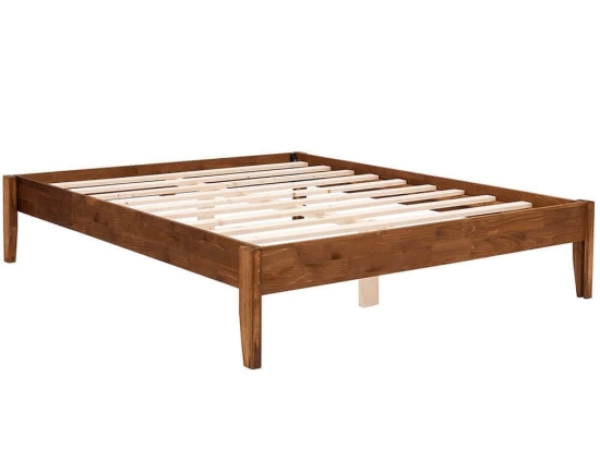 Κρεβάτι Galaksi (Για Στρώμα 140x190cm) 284MTL1147 152x195x37cm Walnut Διπλό