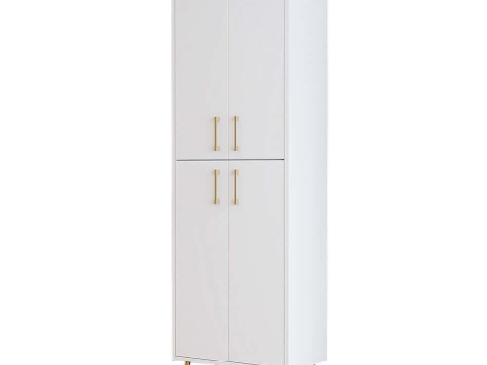 Στήλη Μπάνιου Berlin 845HCT5522 60x35x202cm White Μοριοσανίδα, Μελαμίνη