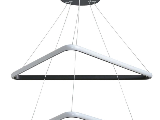 Φωτιστικό Οροφής Duple Triangle 166PRG1214 40x40x80cm Led 40-60W 6500K Black Opviq
