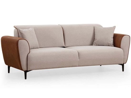 Καναπές - Κρεβάτι Τριθέσιος Aren 560ARE2228 215x85x85cm Beige-Brown
