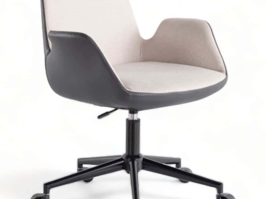 Καρέκλα Γραφείου Dora 516LMT1108 62x60x77cm Cream-Anthracite