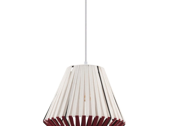 Φωτιστικό Οροφής Jani 390FLH1833 26x26x60cm 1xE27 40W White-Red Opviq