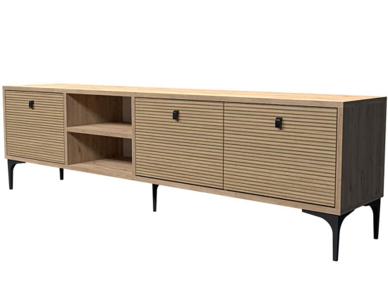 Έπιπλο Τηλεόρασης Vision 389MZA1181 180x35x45,5cm Oak