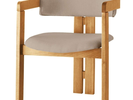 Πολυθρόνα 974NMB1767 58x49x76cm Oak-Mink Ξύλο,Ύφασμα
