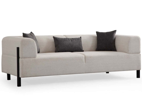 Καναπές Τριθέσιος Gio 560ARE2368 225x93x75cm White