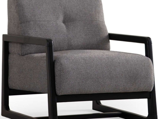 Πολυθρόνα Athena Bergere 560ARE2370 67x80x77cm Light Grey-Black