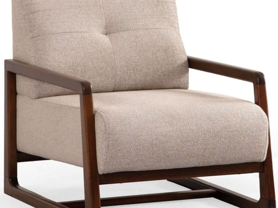 Πολυθρόνα Athena Bergere 560ARE2371 72x60x81cm Beige-Walnut