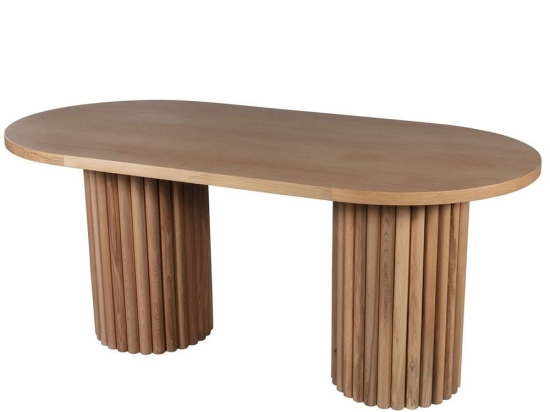 Τραπέζι Italyan Masa 117FRF1275 170x90x75cm Natural Mdf,Ξύλο