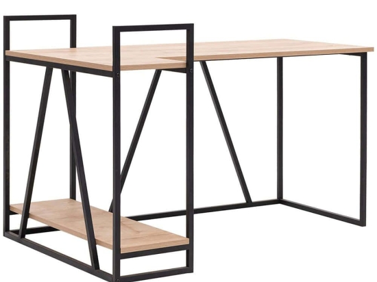 Γραφείο Lissa Kose 550ARN3429 140x90x85cm Oak-Black