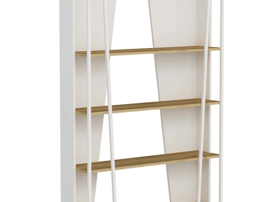 Βιβλιοθήκη Lissa 550ARN3434 123,6x32x179,6cm White-Oak