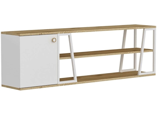 Έπιπλο Τηλεόρασης Lissa Dolapli 550ARN3437 160x30x48,6cm Oak-White