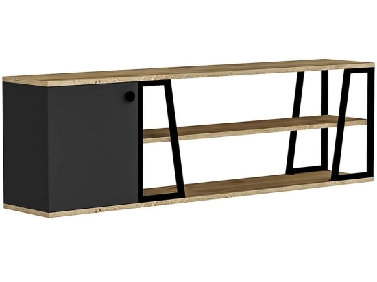 Έπιπλο Τηλεόρασης Lissa Dolapli 550ARN3438 160x30x48,6cm Oak-Black
