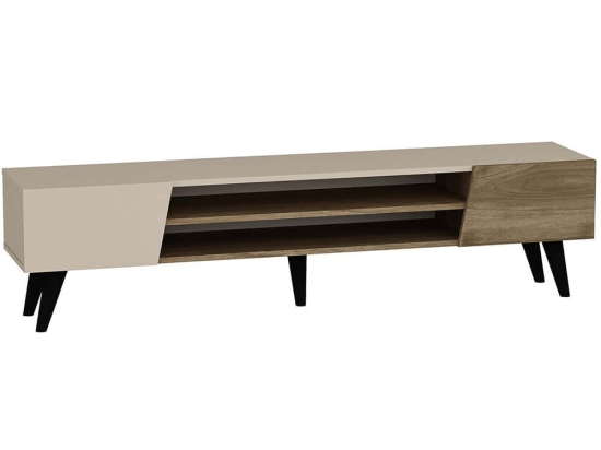 Έπιπλο Τηλεόρασης Clark 550ARN3449 180x45x37cm Walnut-Beige