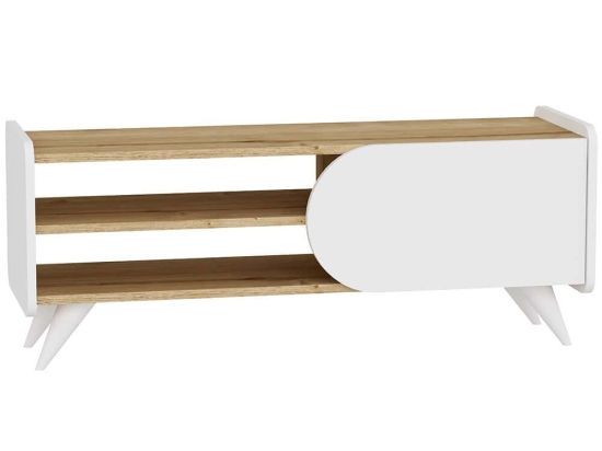 Έπιπλο Τηλεόρασης Mindy 550ARN3453 120x45x40cm Oak-White