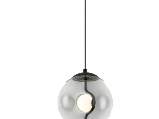 Φωτιστικό Οροφής 701CHD1644 Φ24x120cm 1xG4 10W Clear-Black Opviq