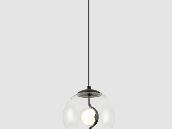 Φωτιστικό Οροφής 701CHD1647 Φ18x120cm 1xG4 10W Clear-Black Opviq