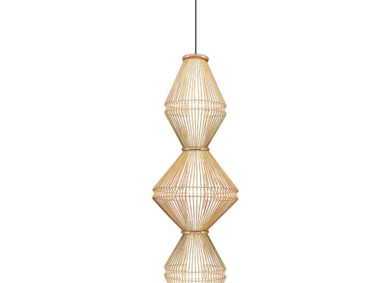 Φωτιστικό Οροφής 701CHD1669 Φ25x160cm Led 2400lm 24W 3000K Gold Opviq