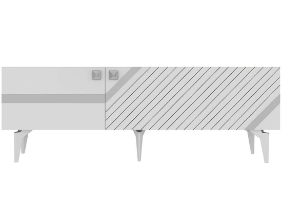 Έπιπλο Τηλεόρασης Iris 475OLV2729 150x30x49cm White-Silver